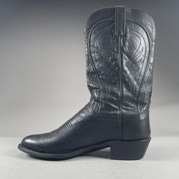Lucchese 1883 Men’s Size 11 D Black Leather Western Pull On Cowboy Boots Casual - Picture 7 of 9